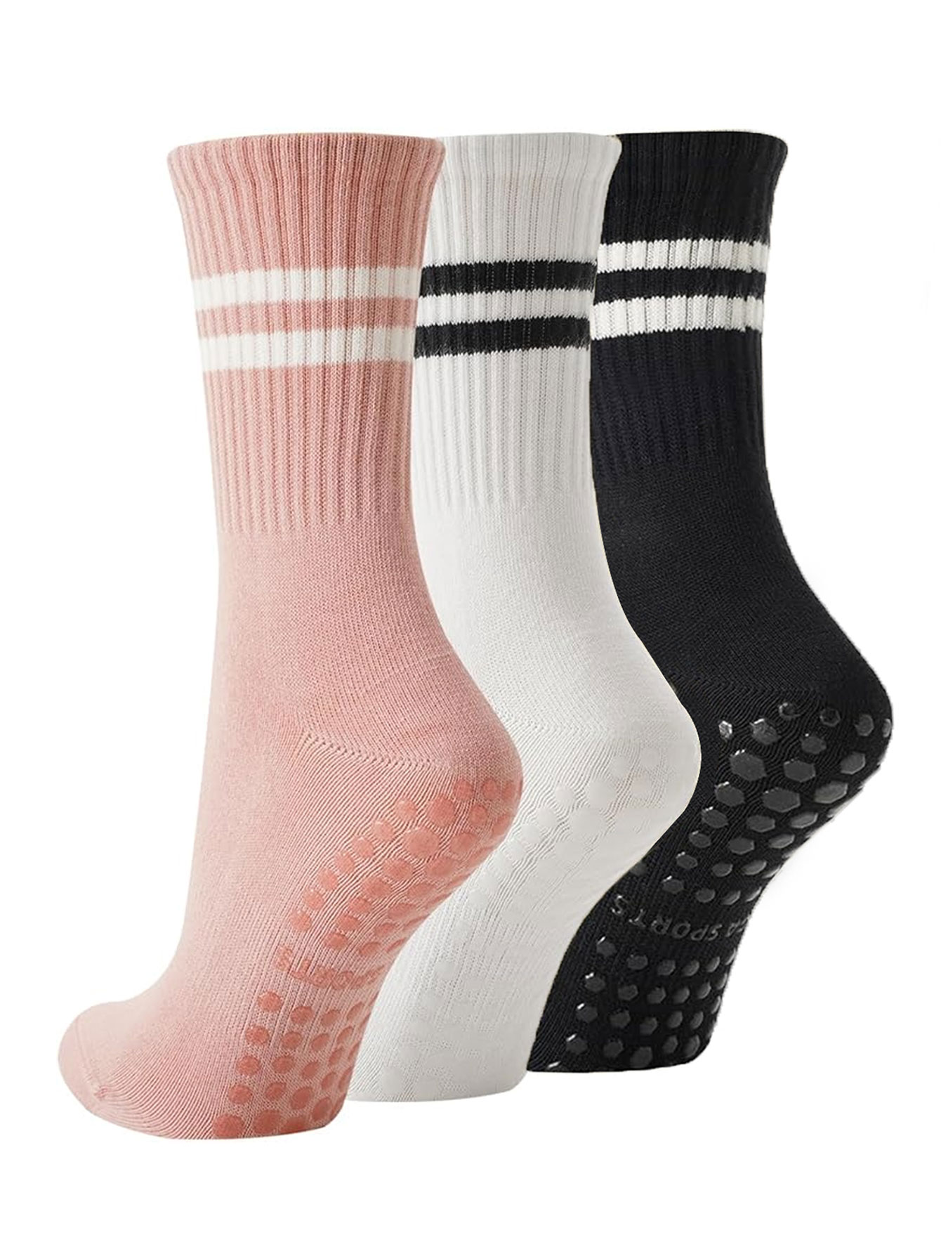 Medias Para Pilates Y Yoga - 3 Pairs of Yoga Socks, Non-Slip