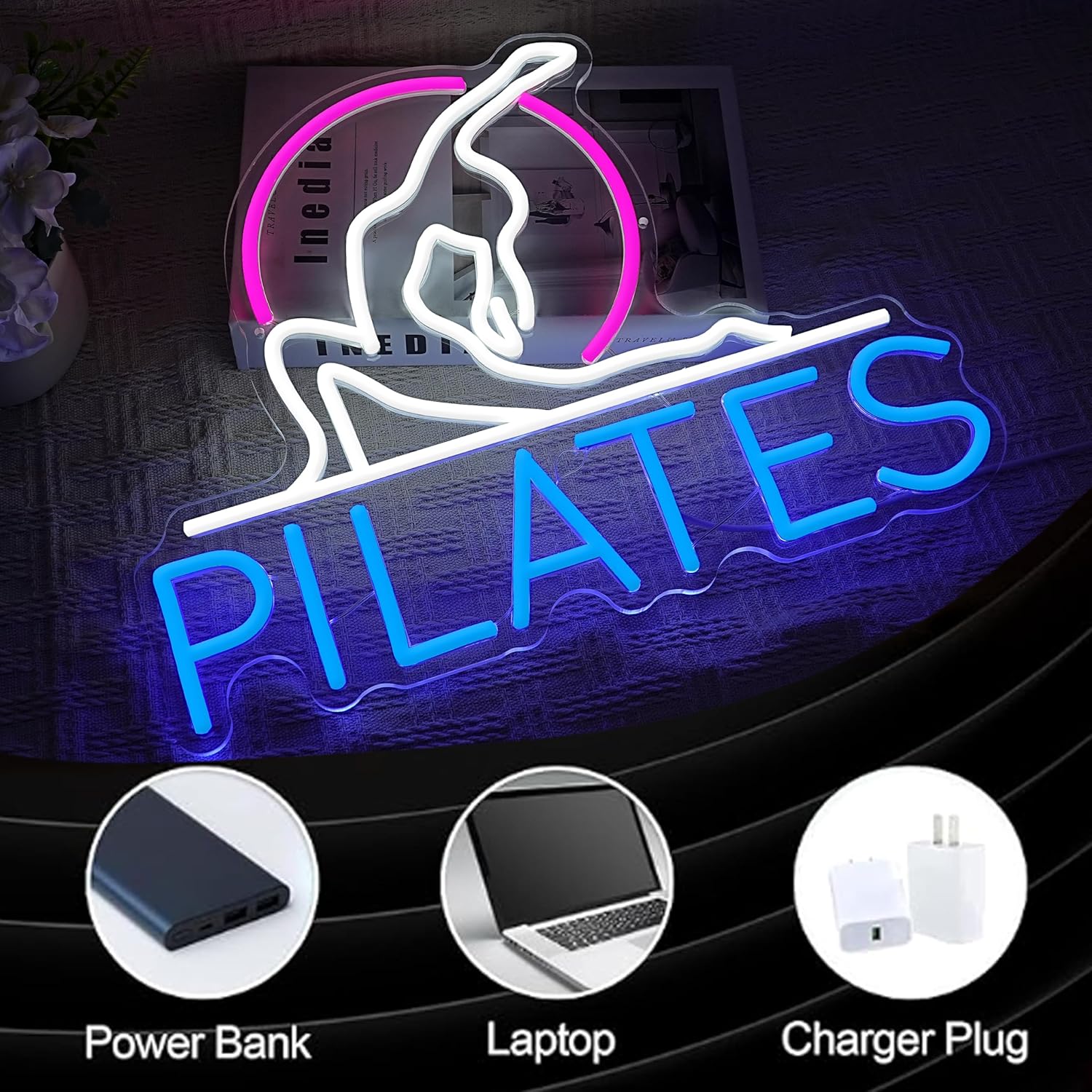 Pilates Neon Sign Yoga Studio  - огляд і ціна Pilates Yoga Room