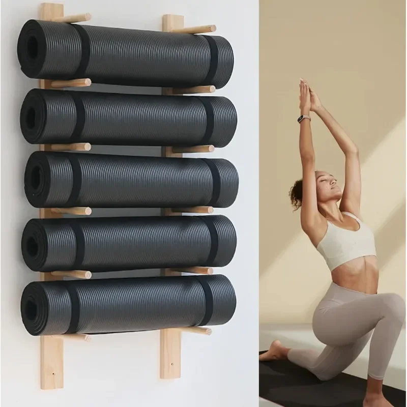 Solid Wood Yoga Mat Storage Or - огляд і ціна Pilates Yoga Room