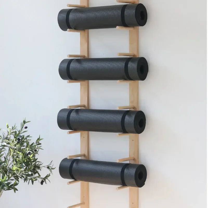 Solid Wood Yoga Mat Storage Or - огляд і ціна Pilates Yoga Room