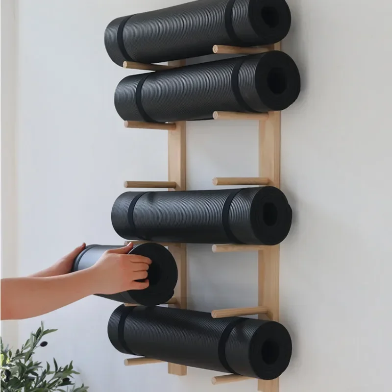 Solid Wood Yoga Mat Storage Or - огляд і ціна Pilates Yoga Room