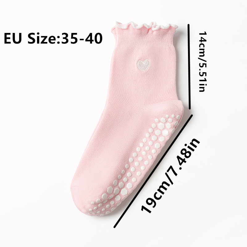 3 Pairs Women Heart Pattern Fr - огляд і ціна Medias Para Pilates Y Yoga
