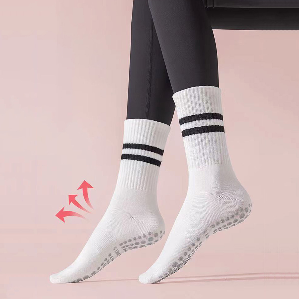 3 Pairs Long Yoga Socks with G - огляд і ціна Medias Para Pilates Y Yoga